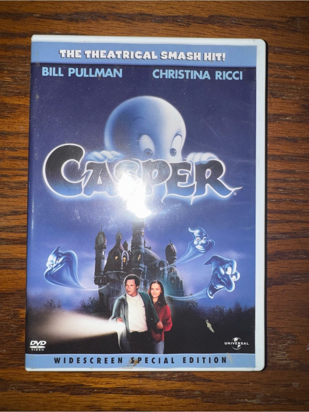 Universal Casper DVD Back Cover - Blue and White Artwork